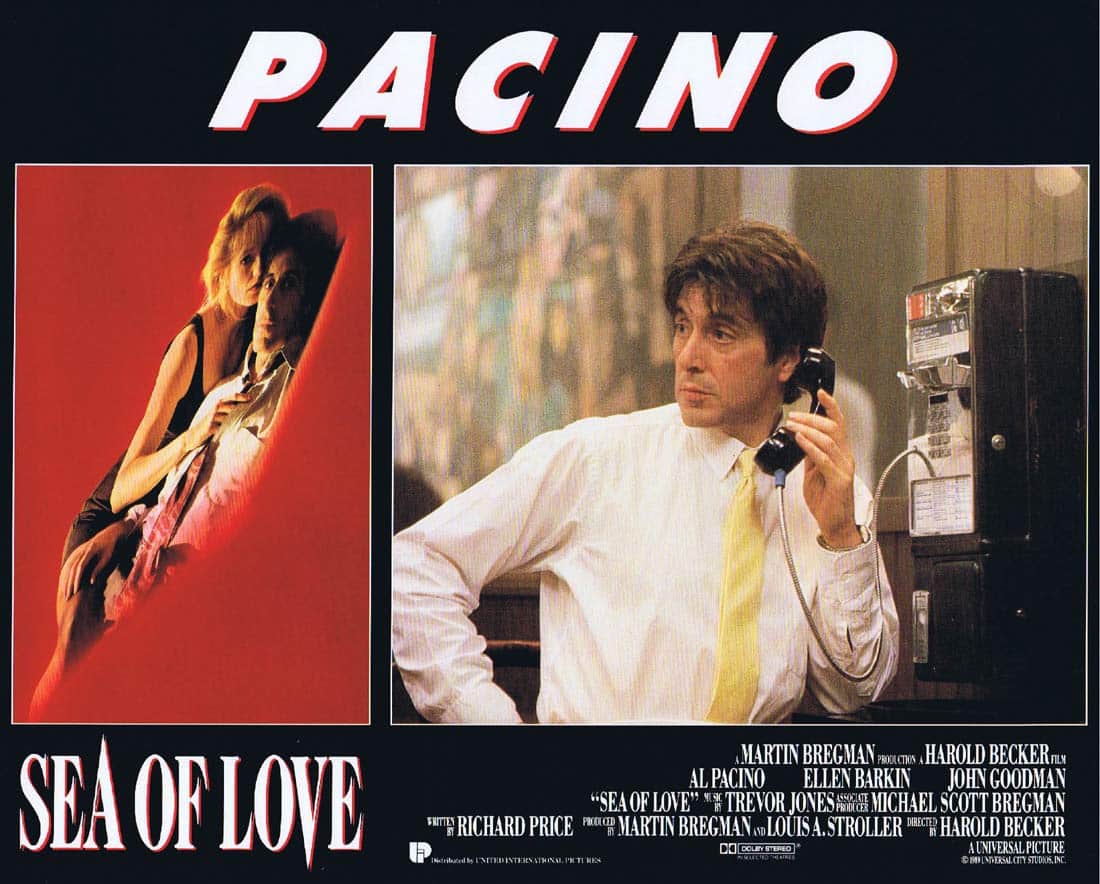 SEA OF LOVE Original Lobby Card 5 Al Pacino Ellen Barkin John Goodman