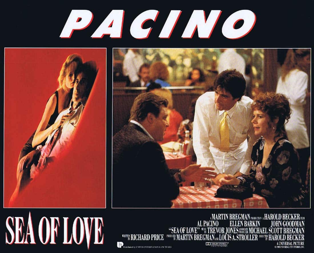 SEA OF LOVE Original Lobby Card 8 Al Pacino Ellen Barkin John Goodman