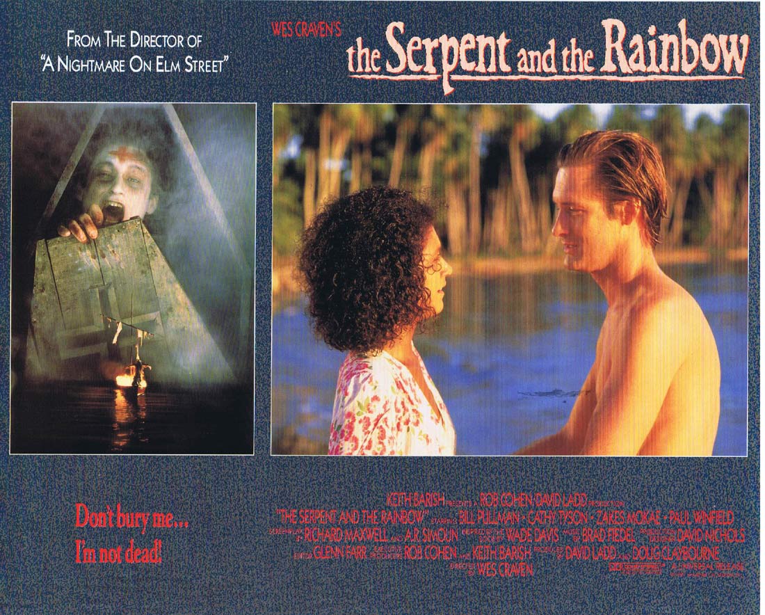 THE SERPENT AND THE RAINBOW Original Lobby Card 5 Wes Craven Bill Pullman Zombie Horror