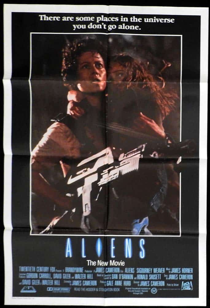 ALIENS Original One sheet Movie poster Sigourney Weaver Sci Fi Horror