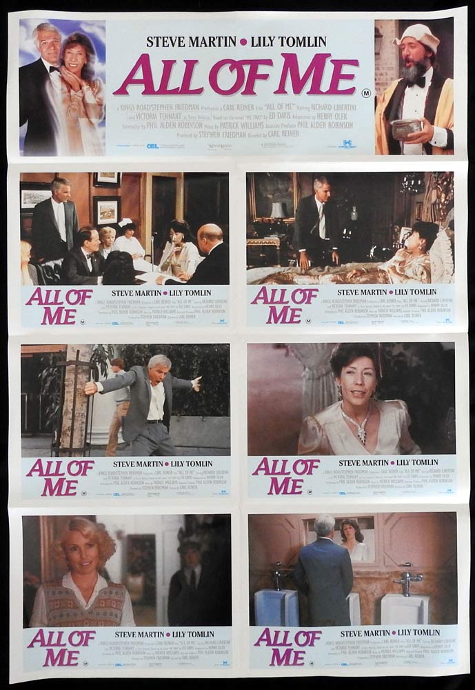 ALL OF ME Original Photo sheet Movie poster Steve Martin Lily Tomlin