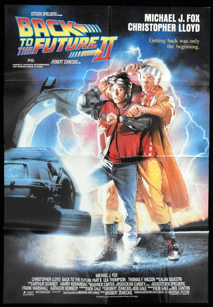 BACK TO THE FUTURE II Original Australian One sheet Movie poster Michael J. Fox 2