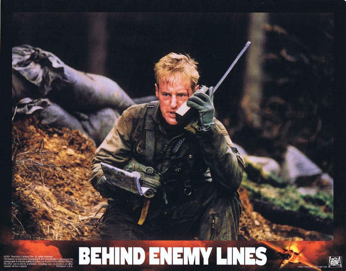 BEHIND ENEMY LINES Original Lobby Card 1 Owen Wilson Gene Hackman