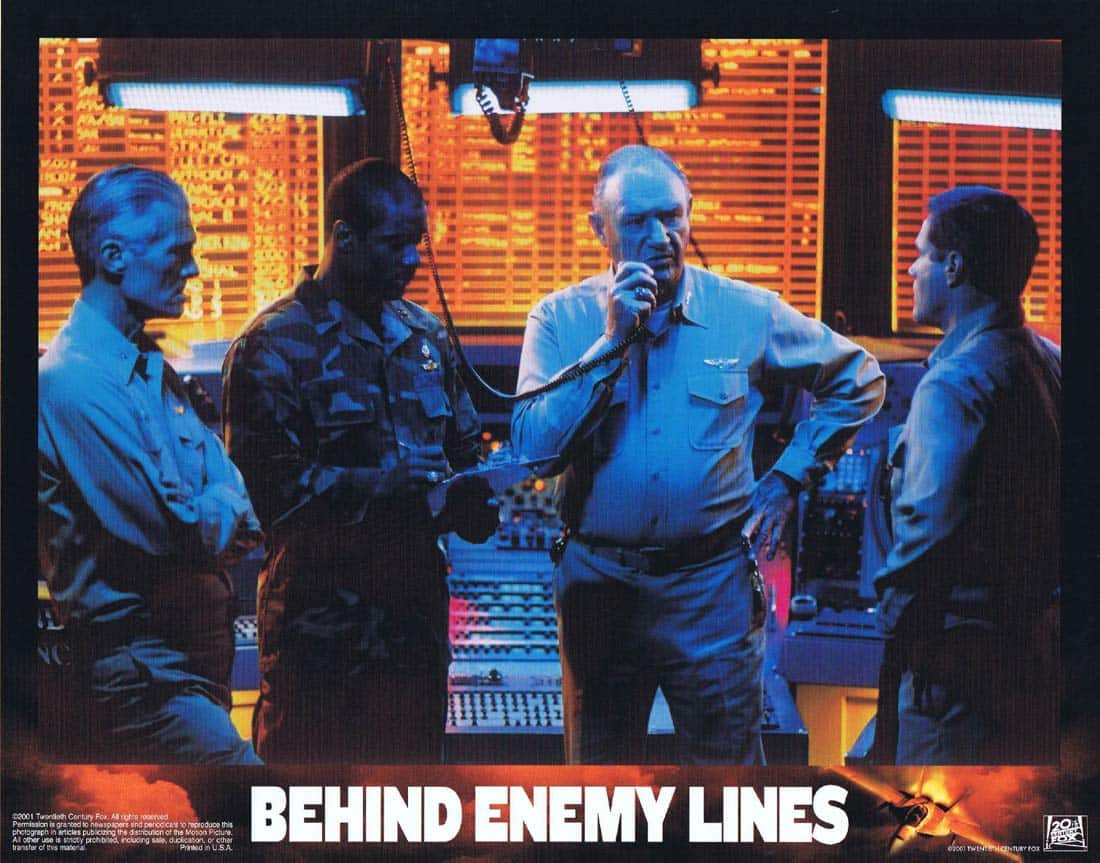 BEHIND ENEMY LINES Original Lobby Card 2 Owen Wilson Gene Hackman