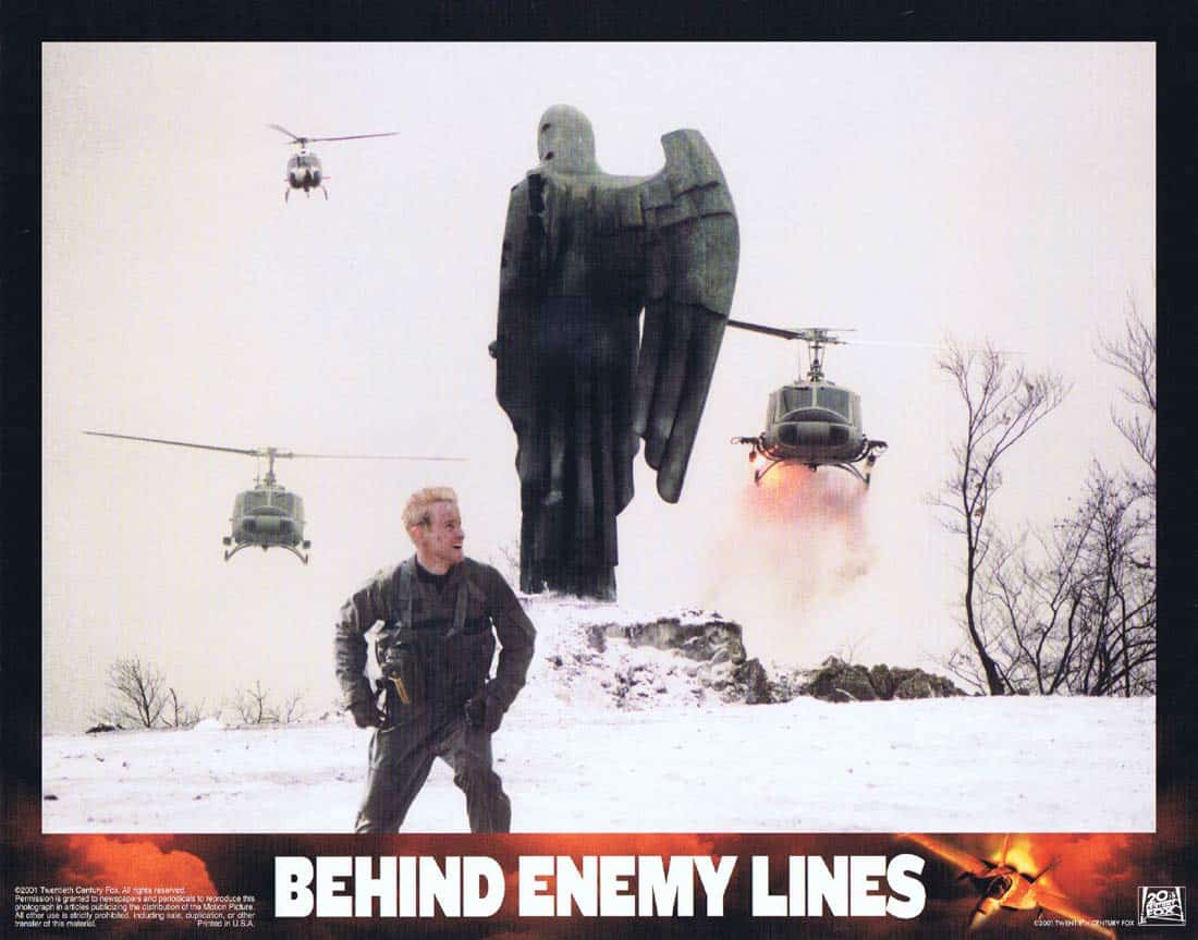 BEHIND ENEMY LINES Original Lobby Card 4 Owen Wilson Gene Hackman