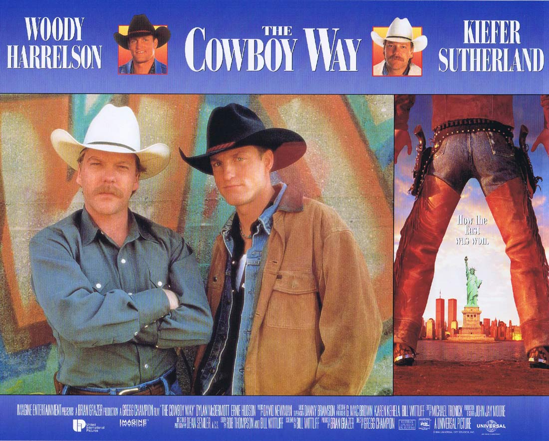 THE COWBOY WAY Original Lobby Card 2 Woody Harrelson Kiefer Sutherland Dylan McDermott