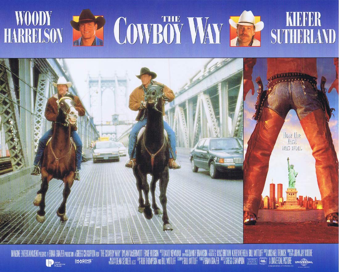 THE COWBOY WAY Original Lobby Card 8 Woody Harrelson Kiefer Sutherland Dylan McDermott