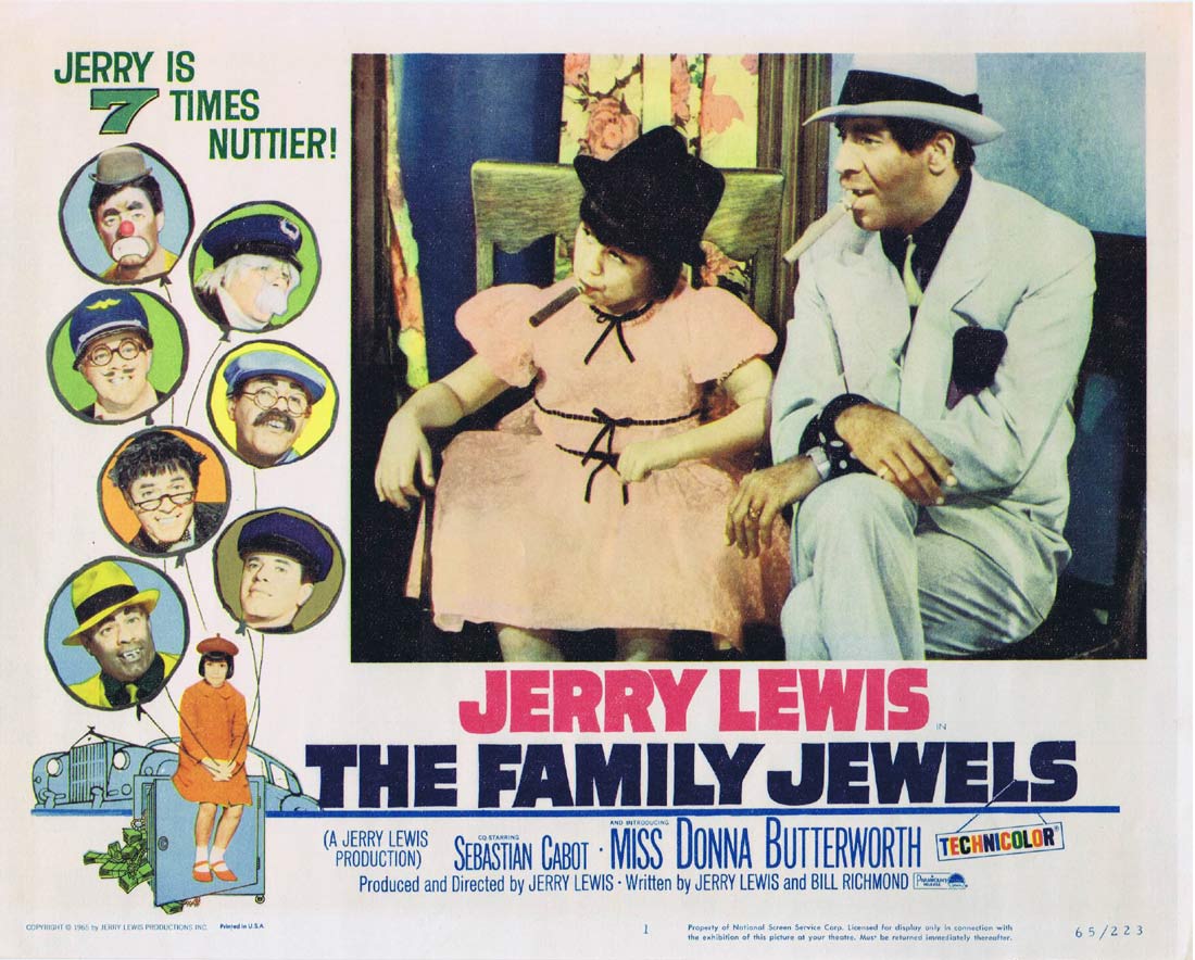 THE FAMILY JEWELS Original Lobby Card 1 Jerry Lewis Sebastian Cabot
