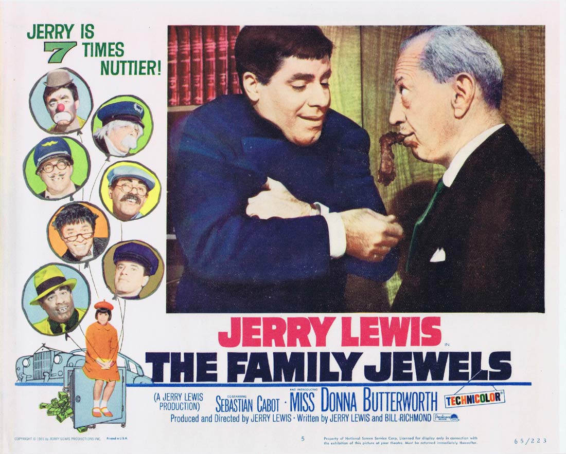 THE FAMILY JEWELS Original Lobby Card 5 Jerry Lewis Sebastian Cabot