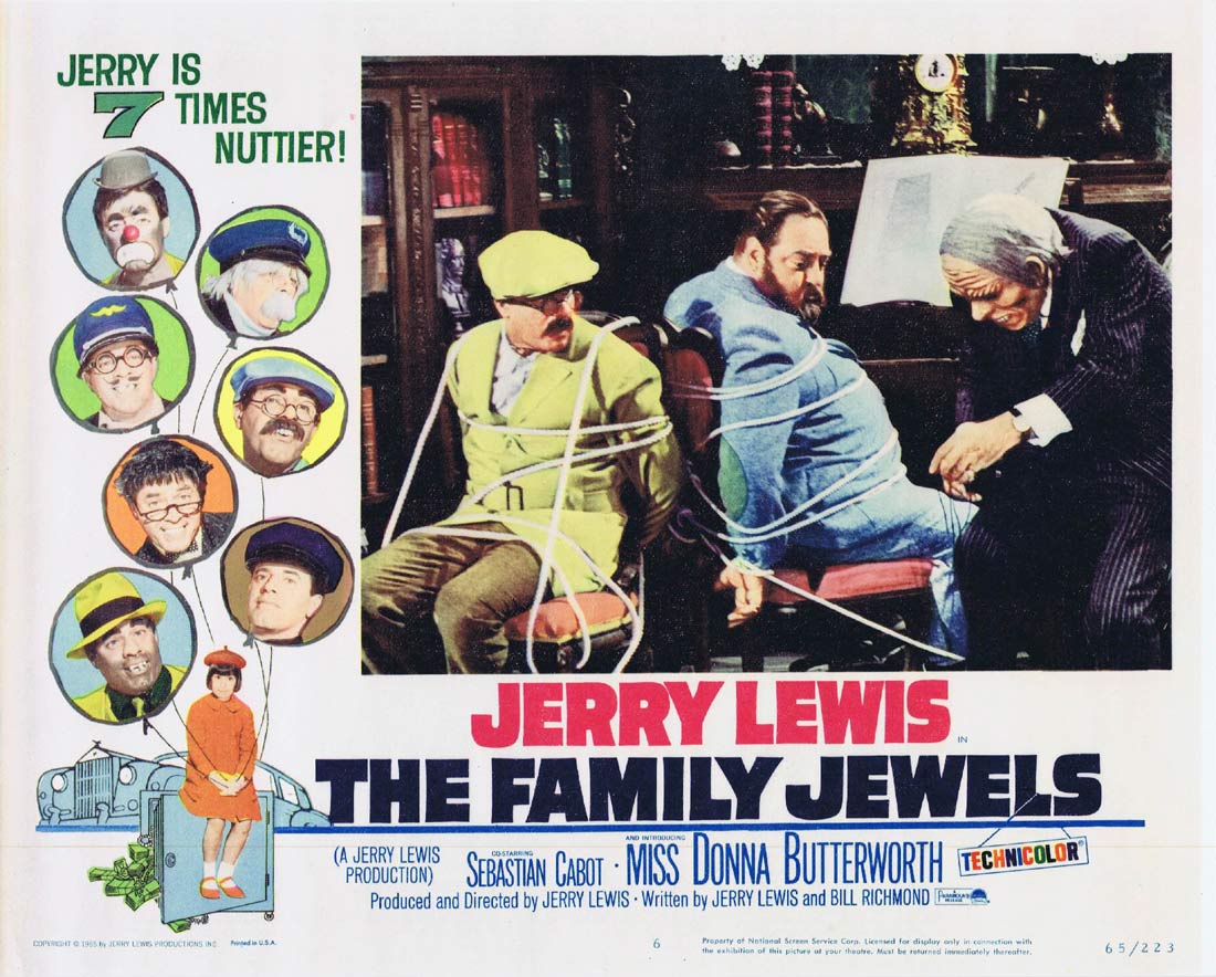THE FAMILY JEWELS Original Lobby Card 6 Jerry Lewis Sebastian Cabot