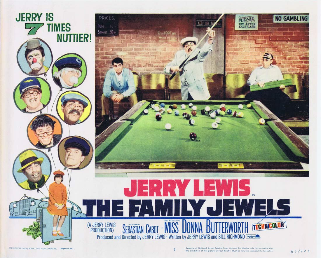 THE FAMILY JEWELS Original Lobby Card 7 Jerry Lewis Sebastian Cabot