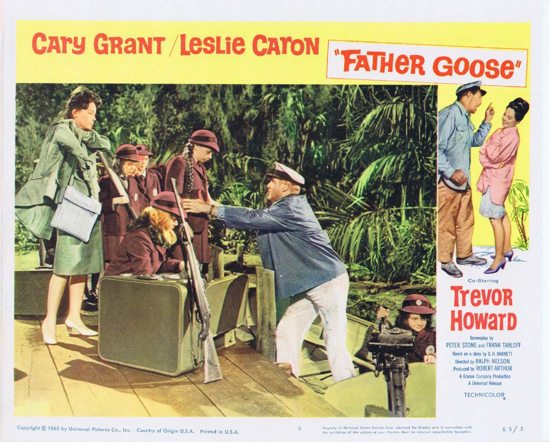 FATHER GOOSE Original Lobby Card 8 Cary Grant Leslie Caron