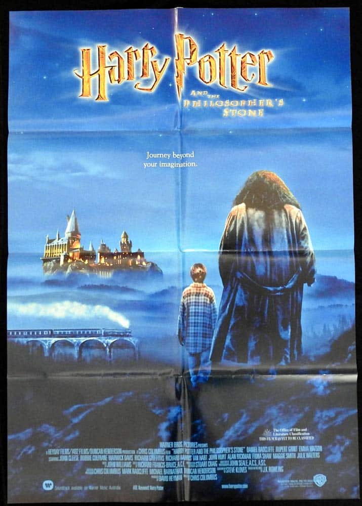 HARRY POTTER AND THE PHILOSOPHER’S STONE Original One sheet Movie poster Daniel Radcliffe