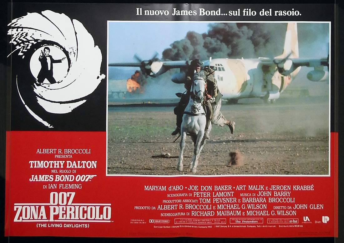 THE LIVING DAYLIGHTS Original Italian Movie Poster 1 Timothy Dalton James Bond