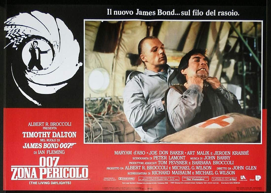 THE LIVING DAYLIGHTS Original Italian Movie Poster 4 Timothy Dalton James Bond