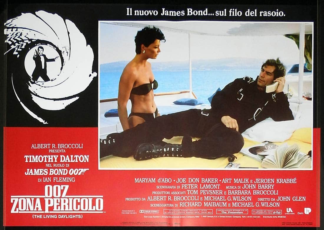 THE LIVING DAYLIGHTS Original Italian Movie Poster 5 Timothy Dalton James Bond