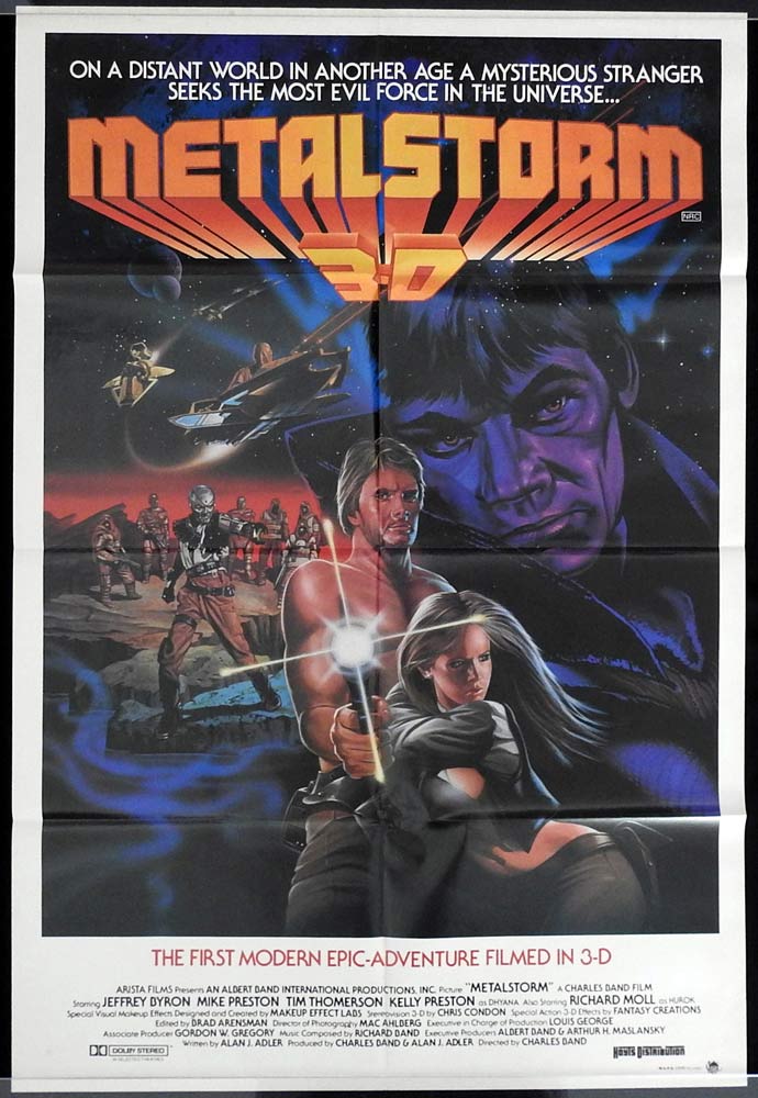 METAL STORM 3D Original One sheet Movie poster Mike Preston Tim Thomerson Kelly Preston