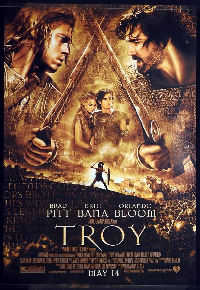 TROY Original US ADV DS One sheet Movie poster Brad Pitt Eric Bana Orlando Bloom