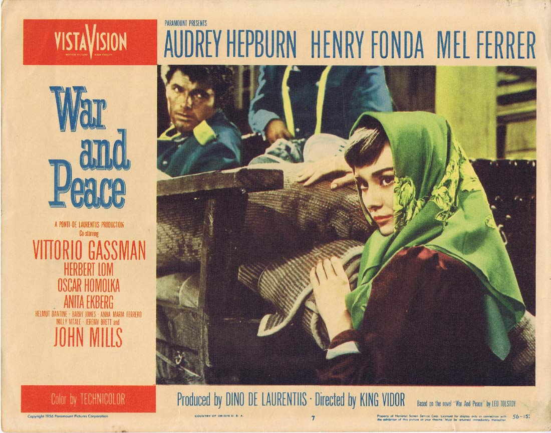 WAR AND PEACE Original Lobby Card 7 Audrey Hepburn Henry Fonda