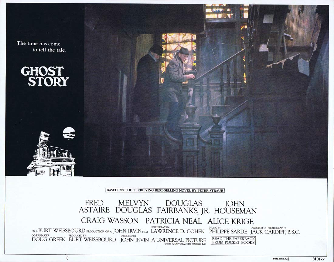 GHOST STORY Original Lobby Card 3 Fred Astaire Melvyn Douglas 1981 Horror