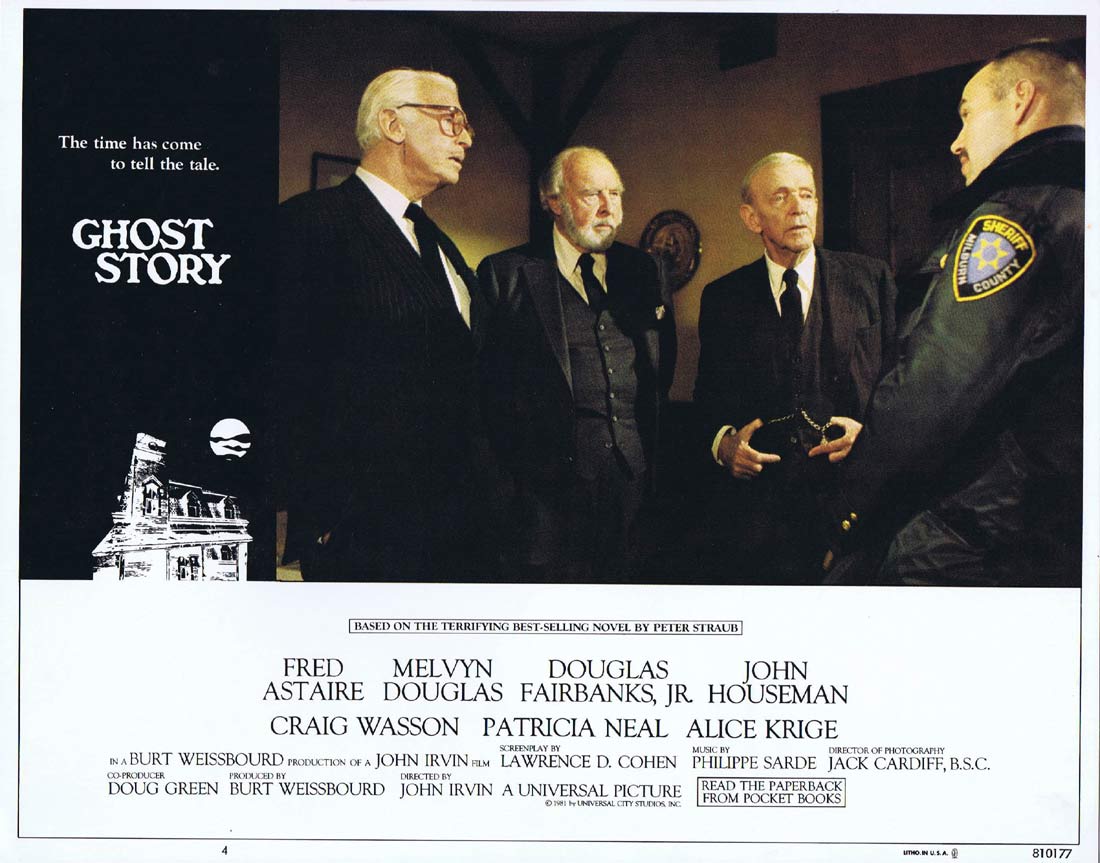 GHOST STORY Original Lobby Card 4 Fred Astaire Melvyn Douglas 1981 Horror