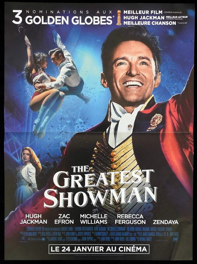 THE GREATEST SHOWMAN Original French Movie Poster Hugh Jackman Zac Efron Michelle Williams