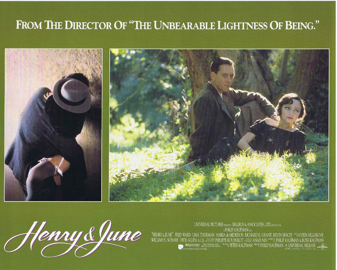 HENRY & JUNE Original Lobby Card 4 Kevin Spacey Uma Thurman