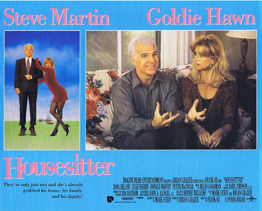 HOUSESITTER Original Lobby Card 1 Steve Martin Goldie Hawn Dana Delany