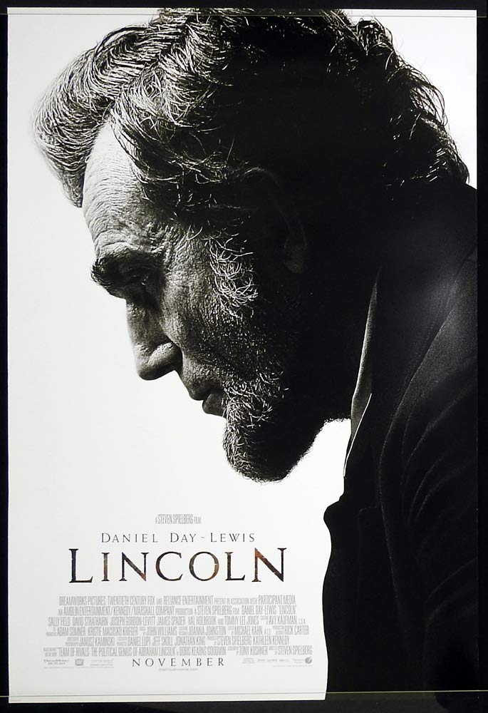 LINCOLN Original US One sheet Movie poster Daniel Day-Lewis Sally Field David Strathairn