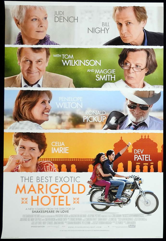 THE BEST EXOTIC MARIGOLD HOTEL Original US Rolled One sheet Movie poster Judi Dench Bill Nighy