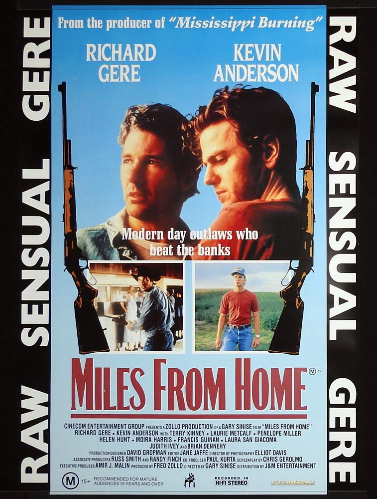 MILES FROM HOME Original One Sheet Movie Poster Richard Gere Kevin Anderson Helen Hunt