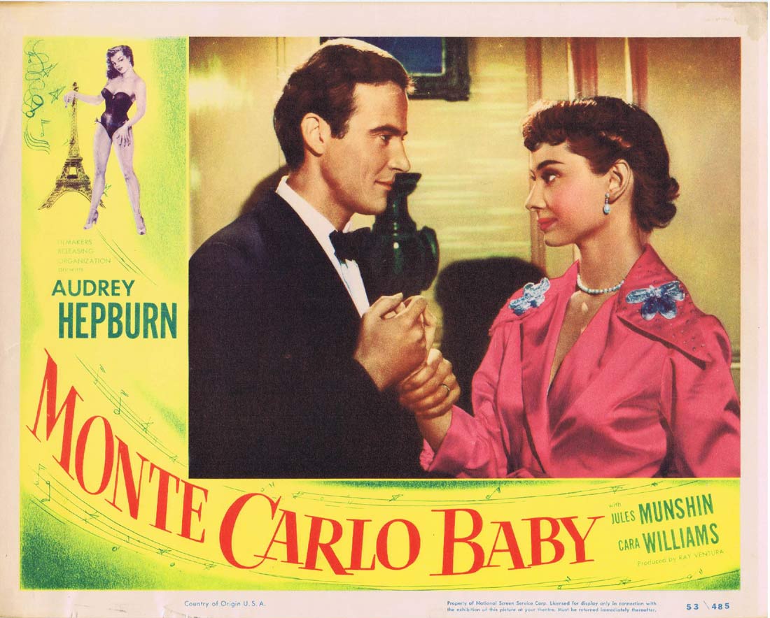 MONTE CARLO BABY Original Lobby Card 7 Audrey Hepburn