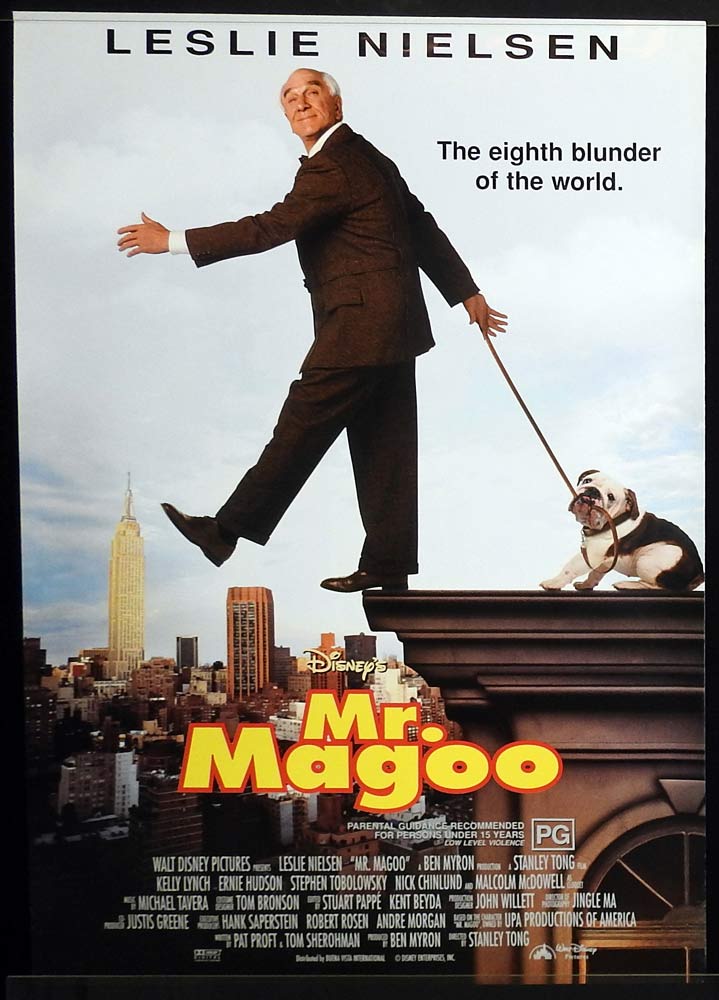 MR MAGOO Original One sheet Movie poster Leslie Nielsen Kelly Lynch Ernie Hudson