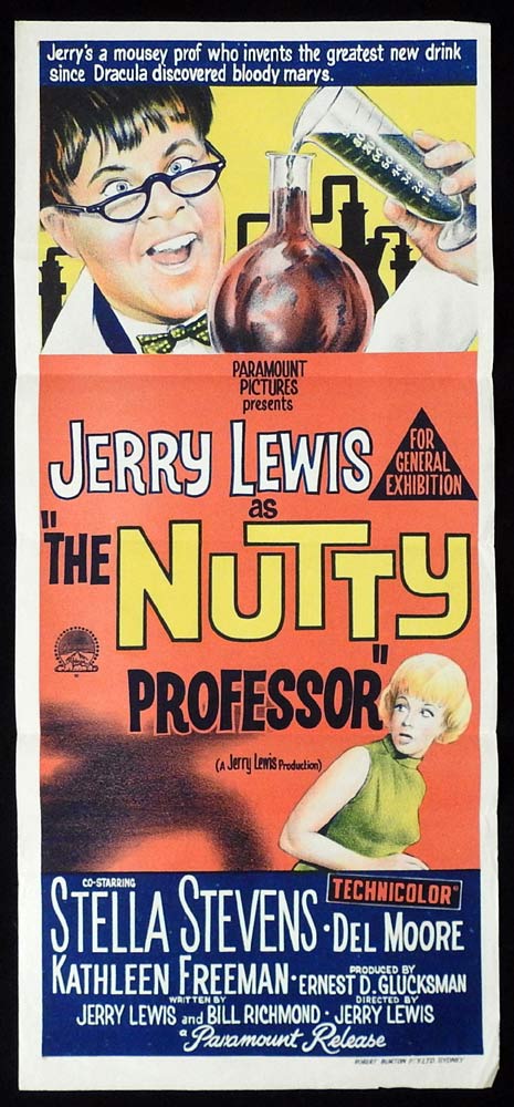 THE NUTTY PROFESSOR Original Daybill Movie Poster Jerry Lewis Stella Stevens