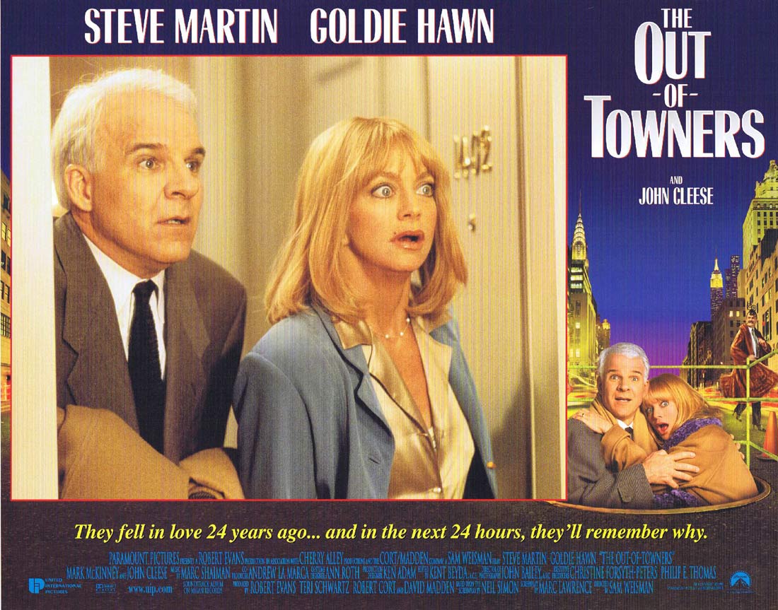THE OUT OF TOWNERS Original Lobby Card 7 Steve Martin Goldie Hawn John Cleese