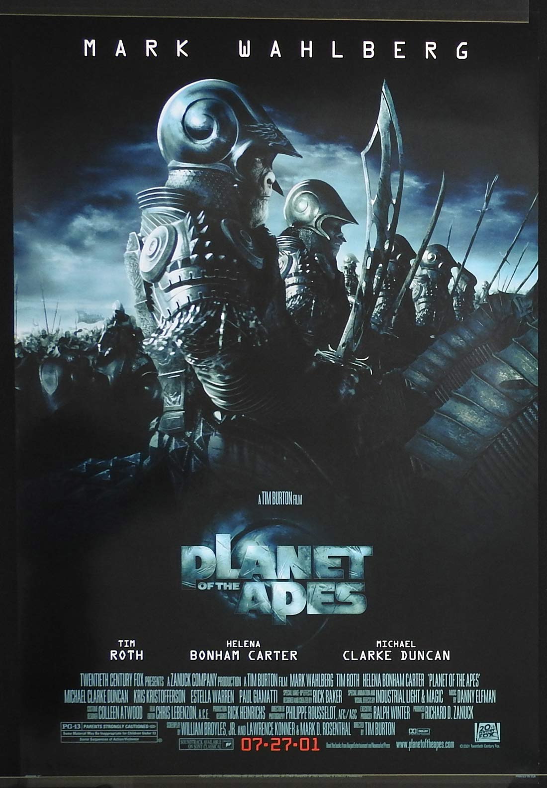 PLANET OF THE APES Original Style C ADV Rolled One sheet Movie poster Mark Wahlberg