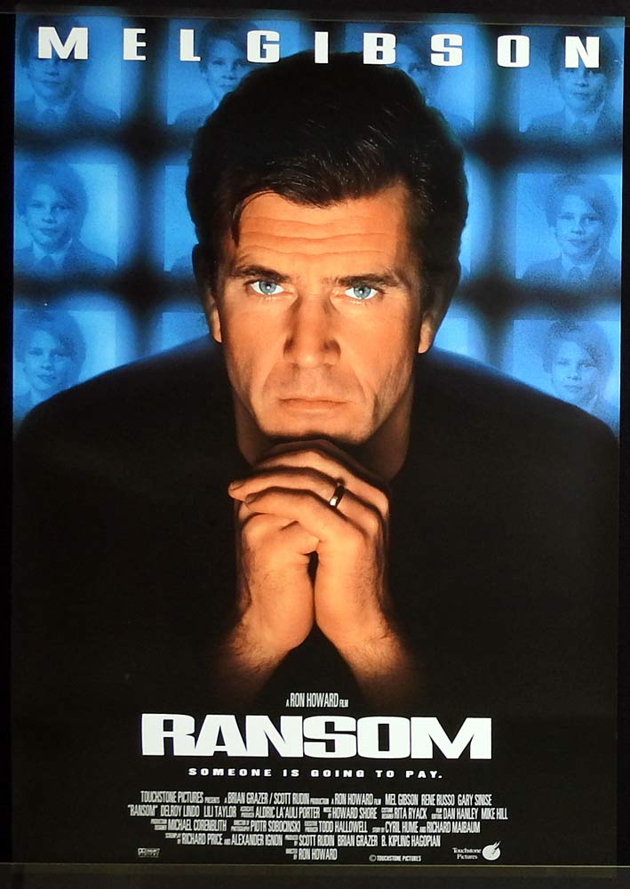 RANSOM Original US INT One sheet Movie poster Mel Gibson Rene Russo Gary Sinise