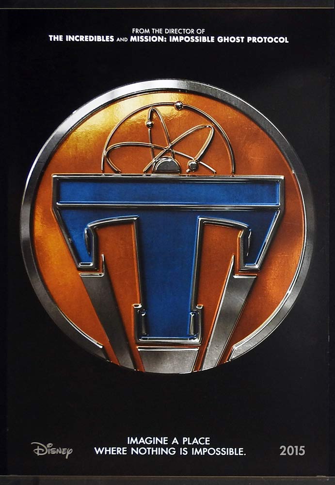 TOMORROWLAND Original DS Teaser US Rolled One sheet Movie poster George Clooney Hugh Laurie
