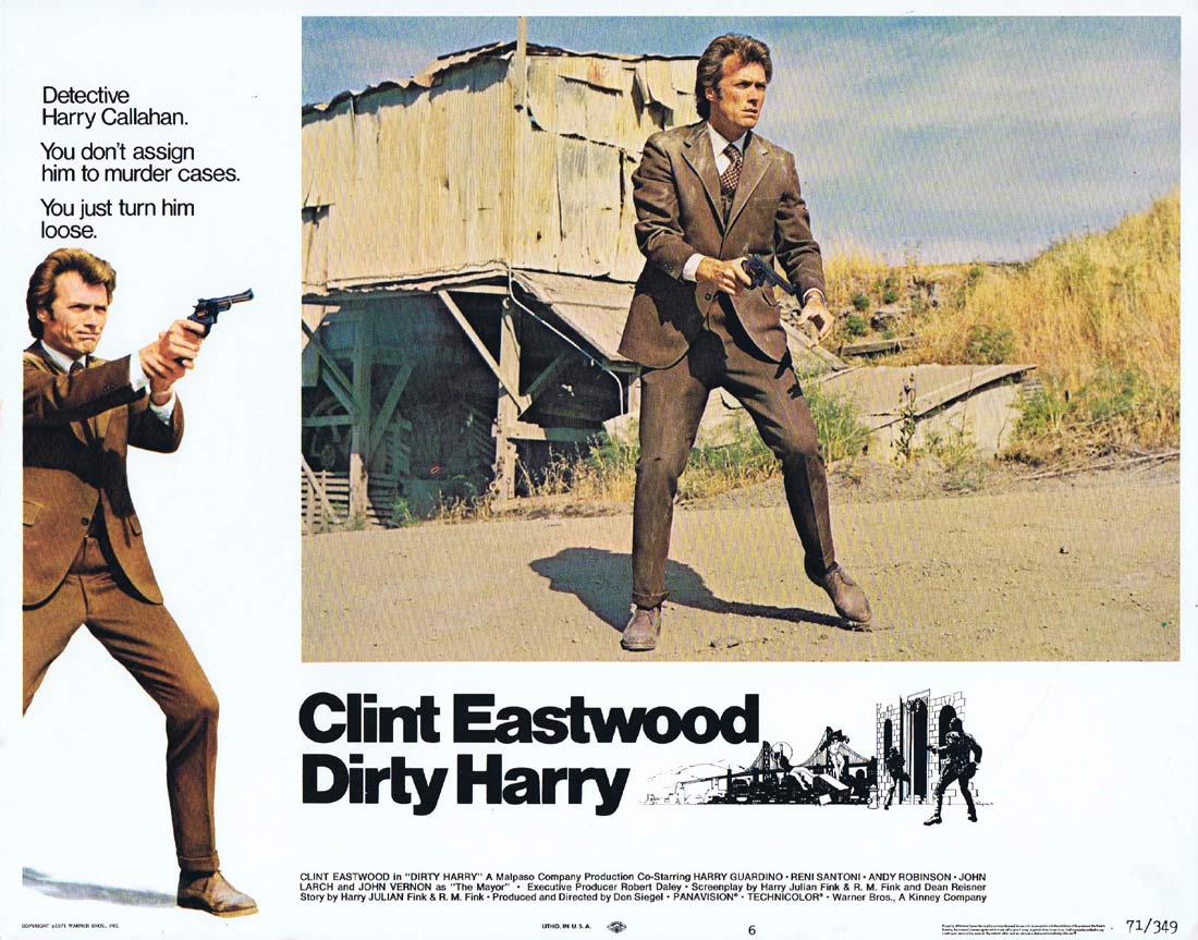 DIRTY HARRY Original Lobby Card 6 Clint Eastwood Don Siegel