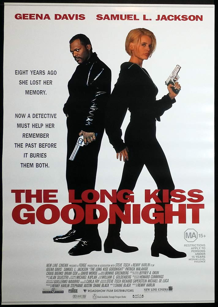 THE LONG KISS GOODNIGHT Original One Sheet Movie Poster Geena Davis Samuel L. Jackson