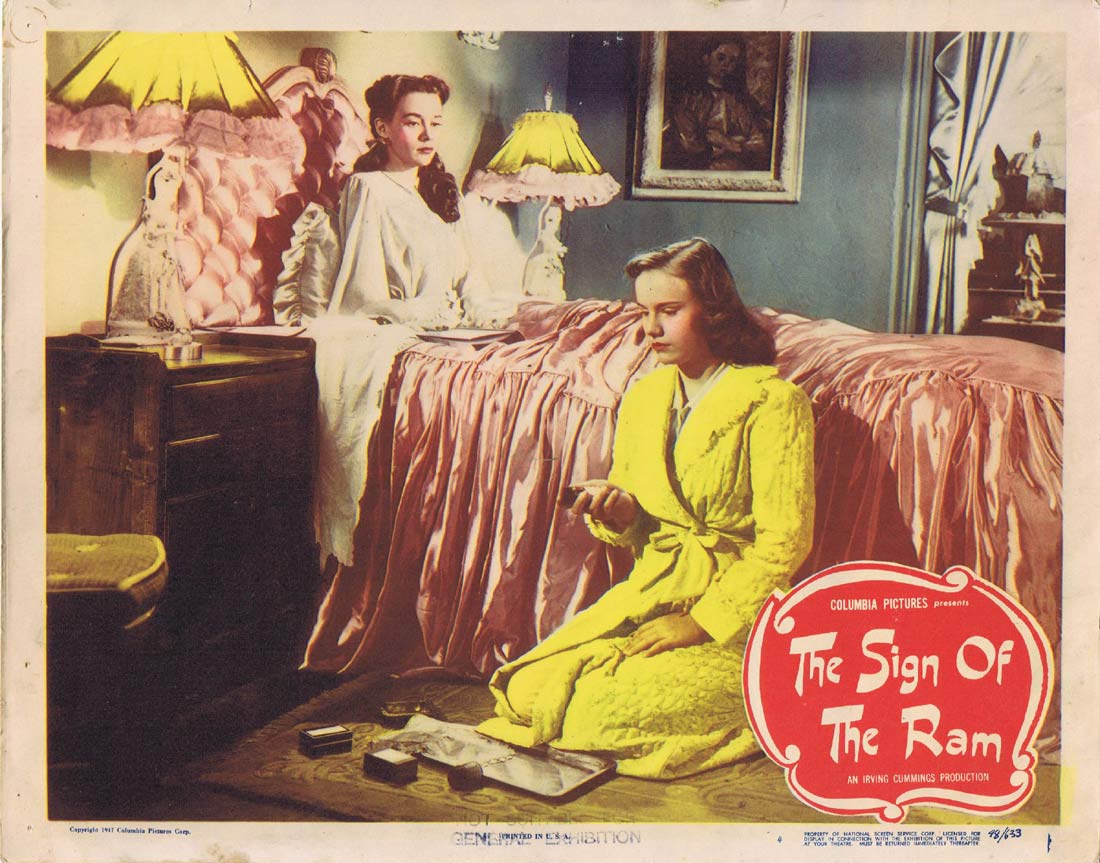 THE SIGN OF THE RAM Original US Lobby Card 4 Susan Peters Alexander Knox Film Noir