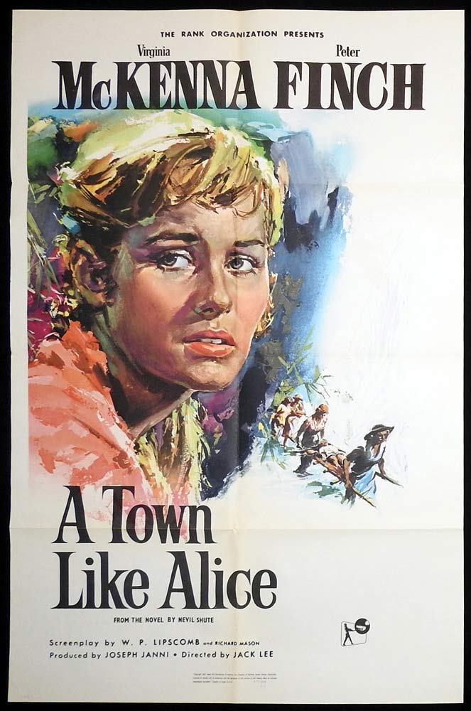 A TOWN LIKE ALICE Original US One Sheet Movie Poster Virginia McKenna Peter Finch