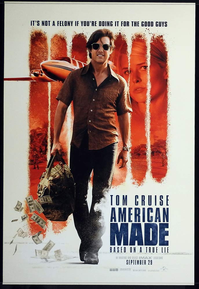 AMERICAN MADE Original One Sheet Movie Poster Tom Cruise Sarah Wright Olsen