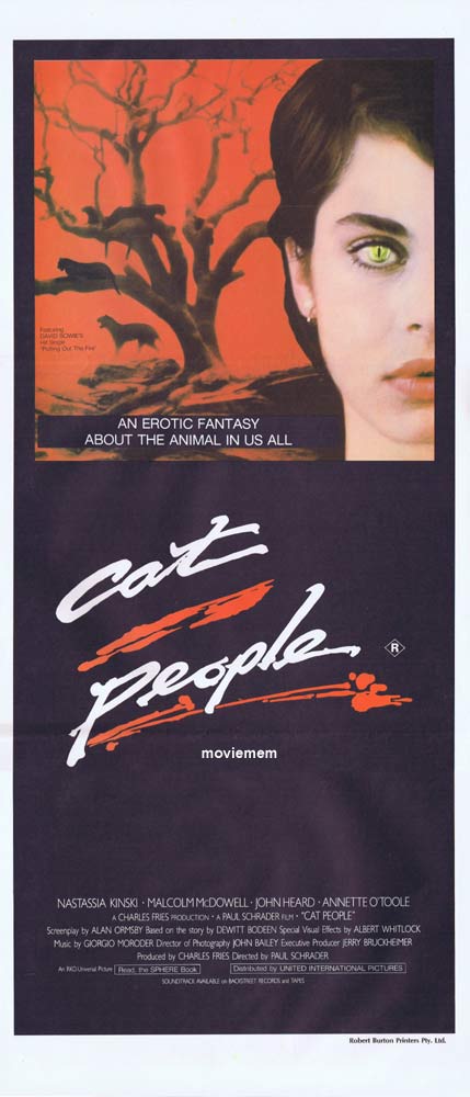 CAT PEOPLE Original Daybill Movie Poster Nastassja Kinski Malcolm McDowell