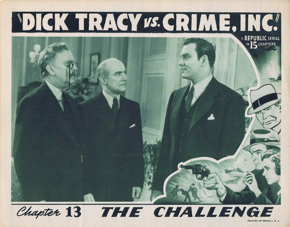 DICK TRACY VS CRIME INC Original Lobby Card 4 Chapter 13 Ralph Byrd