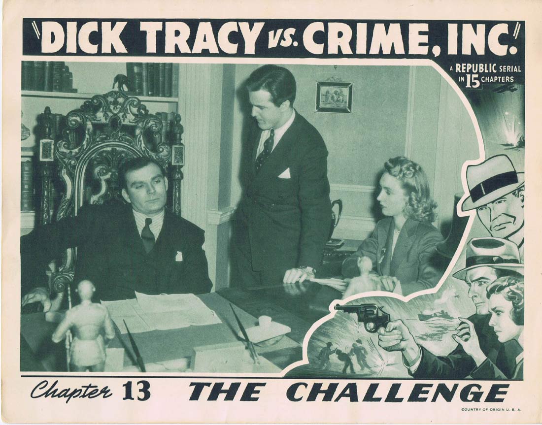 DICK TRACY VS CRIME INC Original Lobby Card 6 Chapter 13 Ralph Byrd