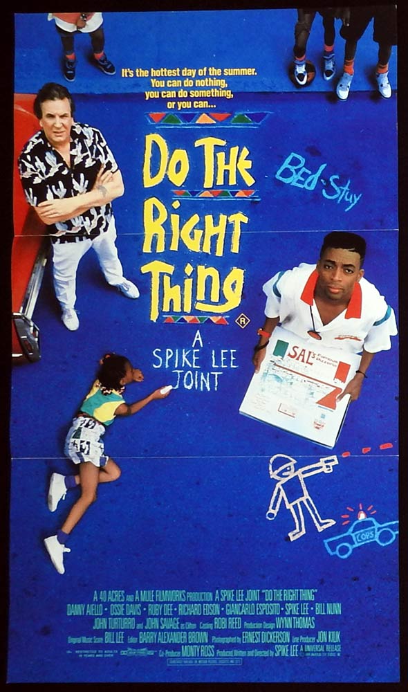 DO THE RIGHT THING Original Daybill Movie Poster Spike Lee Danny Aiello Ruby Dee