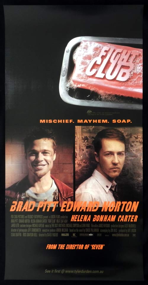 FIGHT CLUB Original ROLLED Daybill Movie Poster Brad Pitt Edward Norton