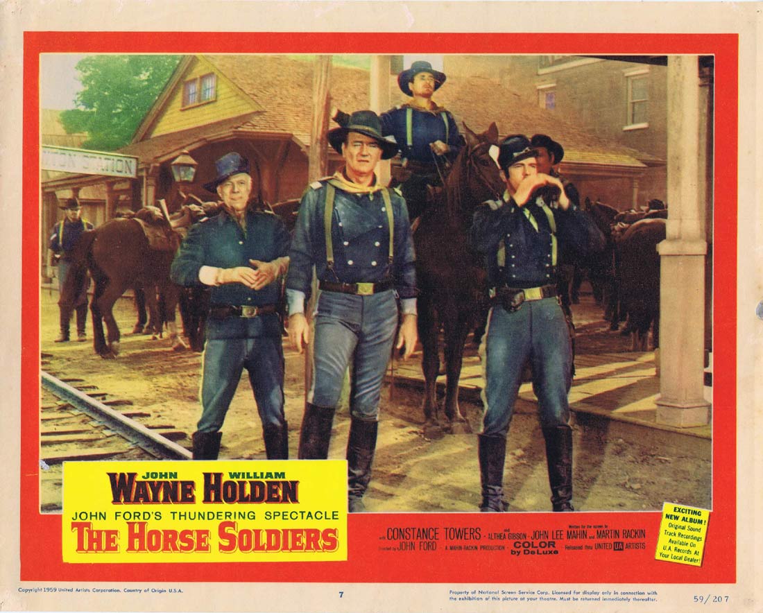 THE HORSE SOLDIERS Original Lobby Card 7 JOHN WAYNE William Holden