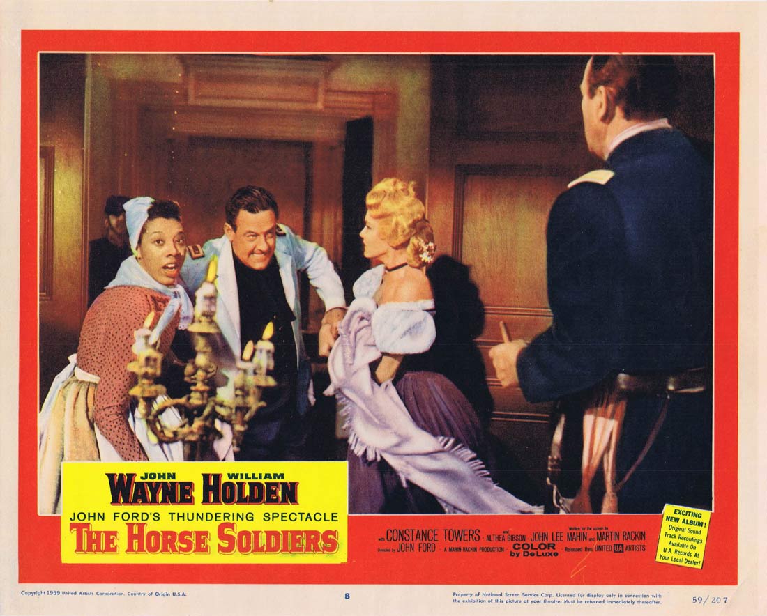 THE HORSE SOLDIERS Original Lobby Card 8 JOHN WAYNE William Holden